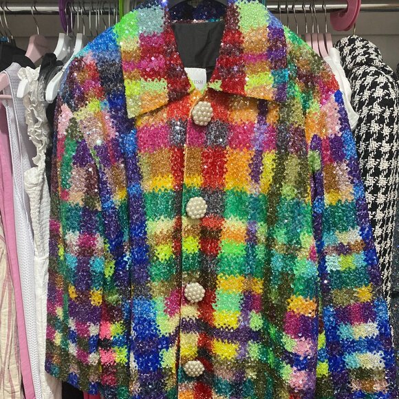 Ashish Sequin Rainbow Jacket Mint Condition with Tags